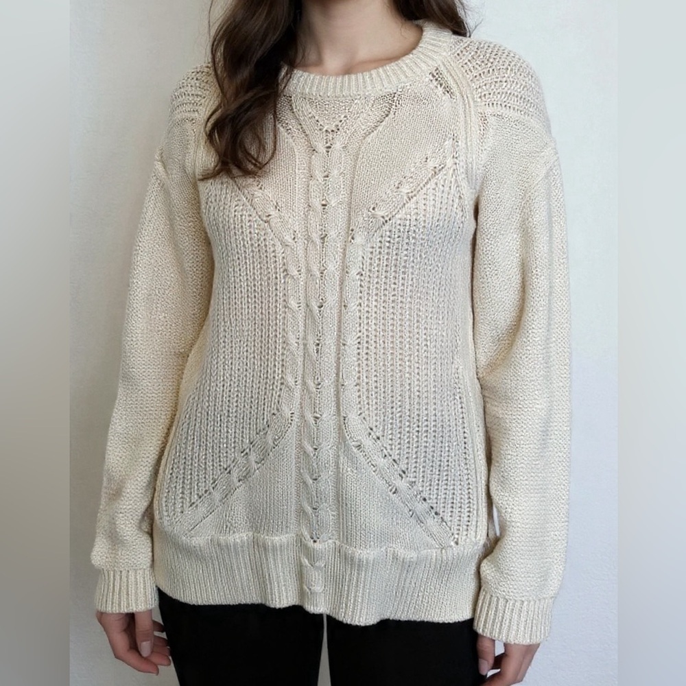 Zara Women's Ivory Knit Sweater - Picture 2 of 7